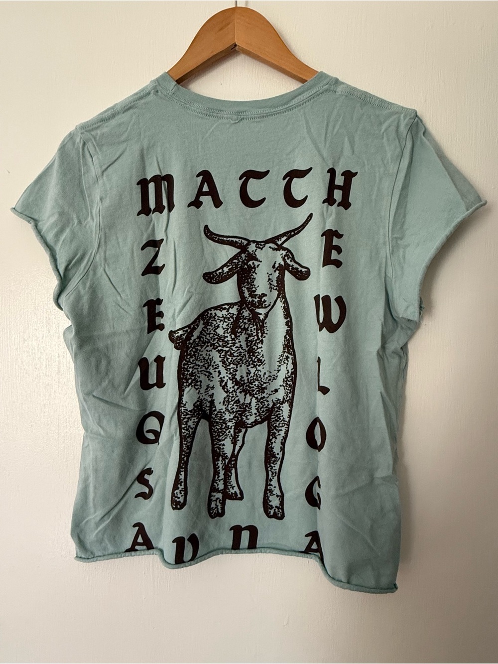 Matthew Logan Vasquez Goat Graphic Tee - Seafoam Green